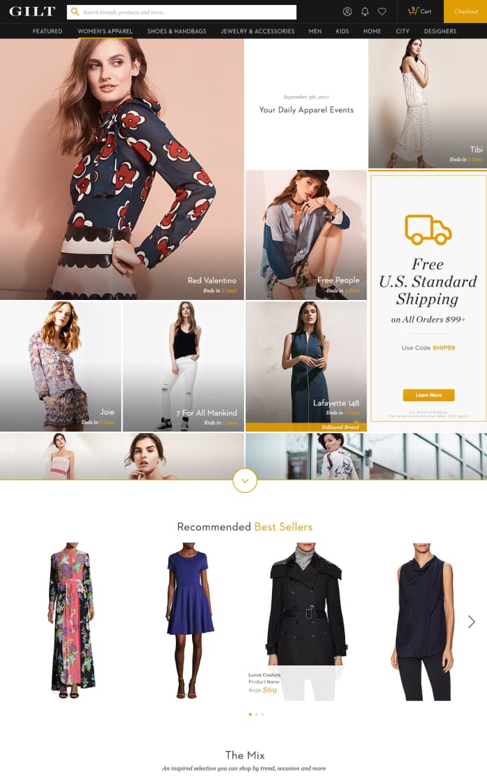 With a New Redesign, Gilt Continues to Broaden Its Scope Beyond the