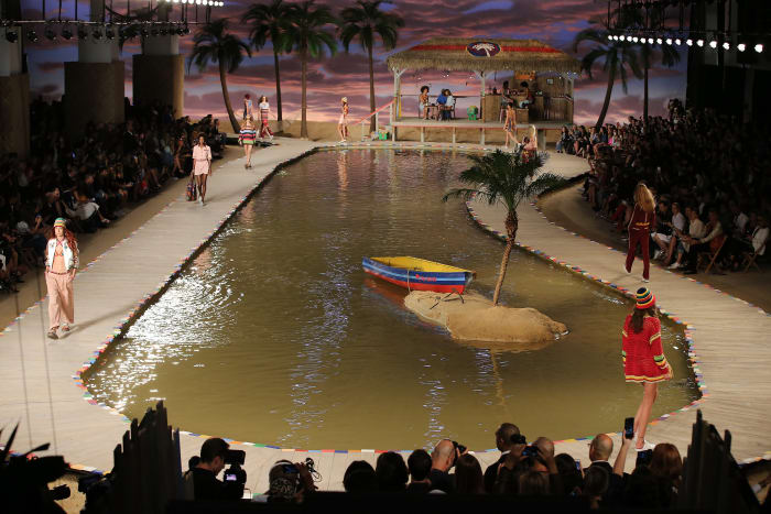 A view of Tommy Hilfiger's Spring 2016 show at Basketball City during New York Fashion Week. Photo: Neilson Barnard/Getty Images for Tommy Hilfiger