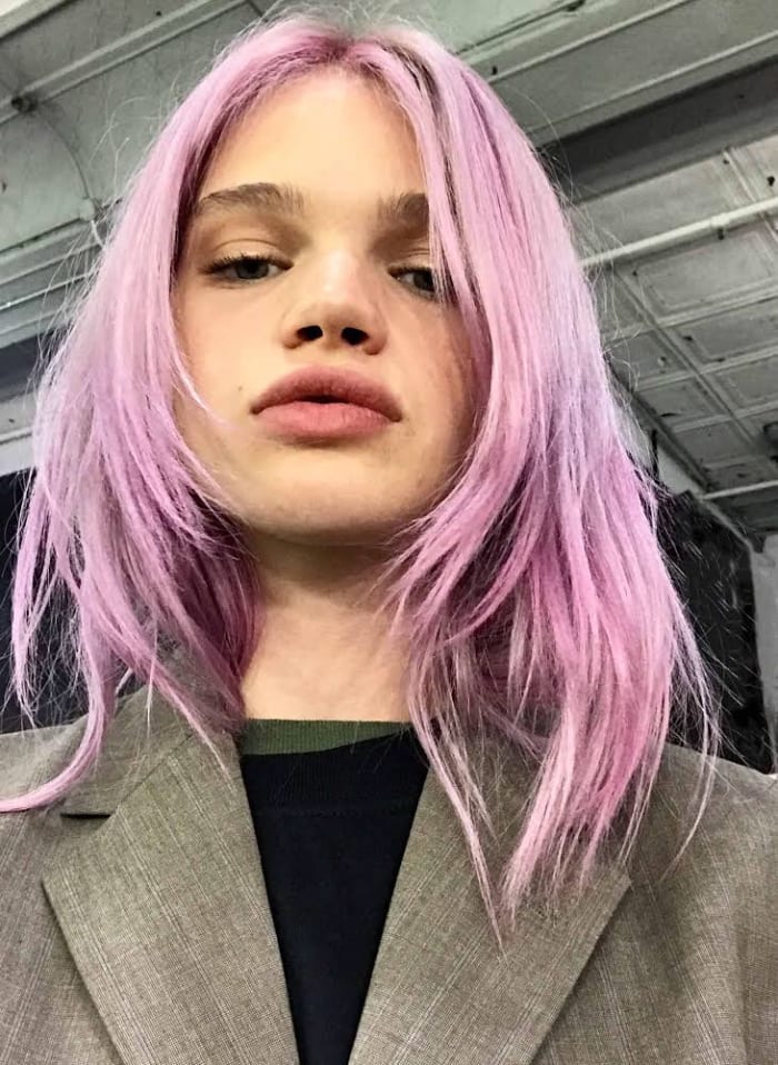 Stella Lucia backstage at Alexander Wang's Spring 2018 show. Photo: @fashionista_com/Instagram