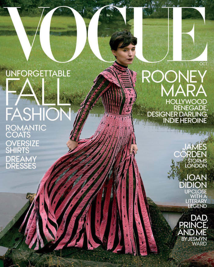 Rooney Mara on "Vogue," October 2017. Photo: @voguemagazine/Instagram