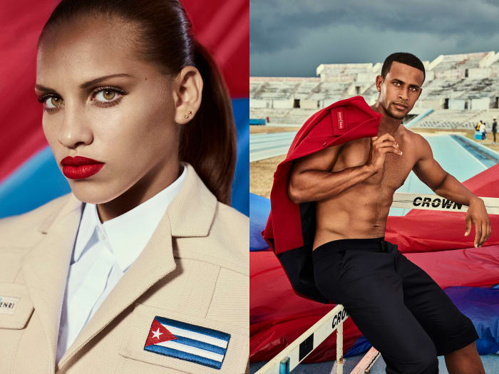 Gymnast Dovelis Elena Torres Herrero and Cuban Team athlete Manuel Alejandro Gonzales Conde. Photo: Rene Habermacher