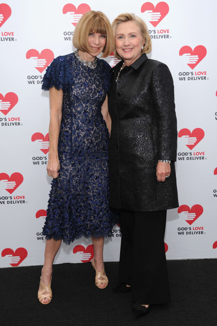 Anna Wintour and Hillary Clinton at a charity event in New York City. Photo: Dimitrios Kambouris/Getty Images