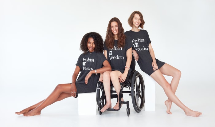 All profits from Fashion IZ Freedom T-shirts go towards the StopGap Foundation. Photo: Chris Chapman