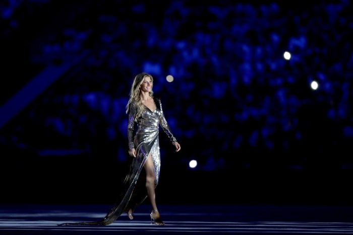 Gisele Bündchen at the 2016 Summer Olympics in Rio de Janeiro, Brazil on Friday. Photo: Jamie Squire/Getty Images