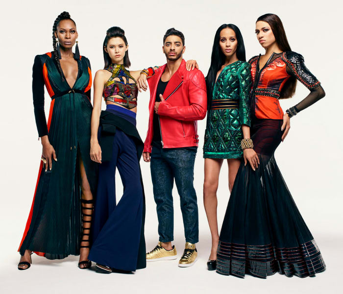 From left: Dominique Jackson, Ren Spriggs, Laith De La Cruz, Isis King and Arisce Wanzer. Photo: Joe Labisi/Oxygen