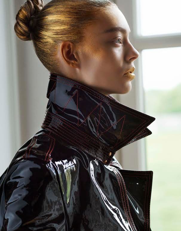 Ondria Hardin in Hearst's fall beauty spread, styled by Paul Cavaco and photographed by Carter Smith.
