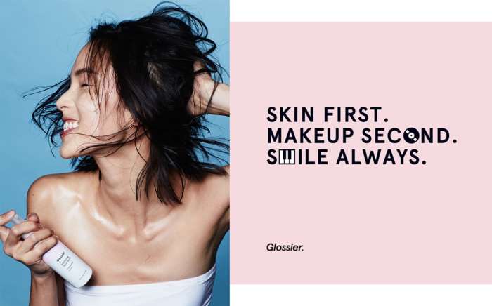 A Glossier advertisement.