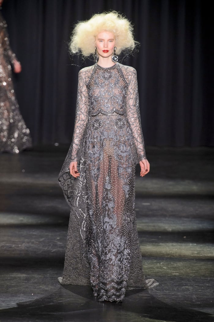 Commando's classic thong not distracting from this sparkly, see-through, nip-slippy Naeem Khan fall 2016 gown. Photo: Imaxtree