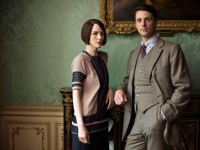 "Mary's acceptance of her feelings for Henry was an important emotional turning point and we explored the softest hues and textiles within her wardrobe for those scenes," Robbins says. Lady Mary (Michelle Dockery) and future hubs Henry (Matthew Goode). Photo: Nick Briggs/Carnival Film & Television Limited 2015 for MASTERPIECE