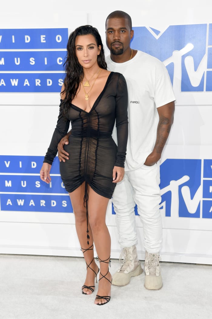 Kim Kardashian and Kanye West at the 2016 MTV Video Music Awards. Photo: Jamie McCarthy/Getty Images