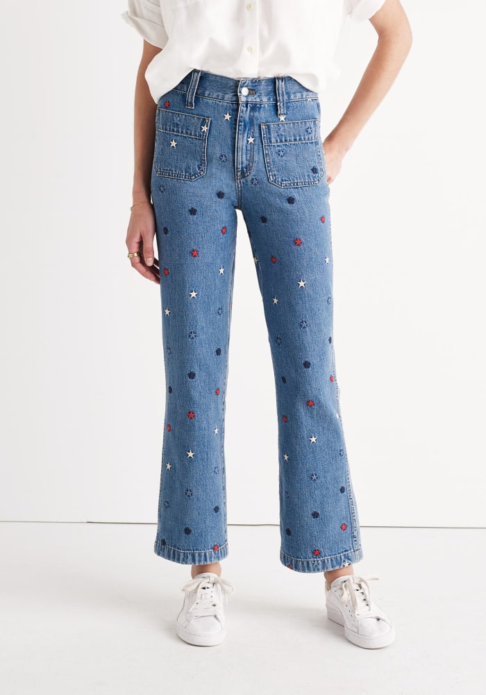 Rivet & Thread embroidered star jeans, $225, available at Madewell.