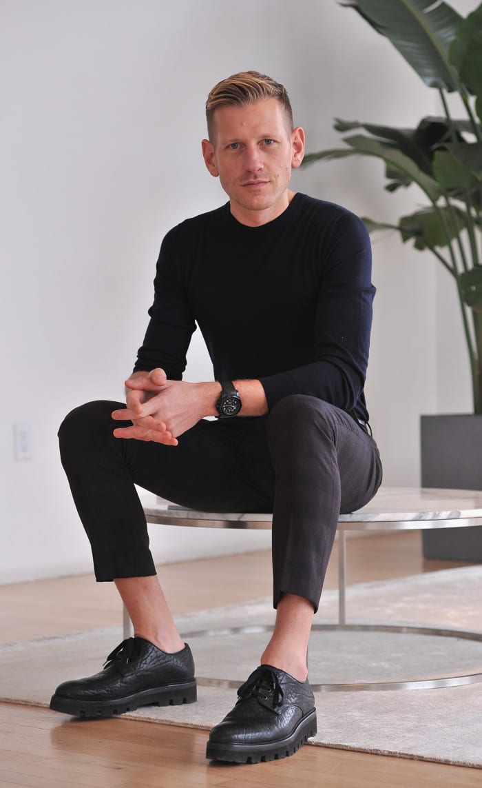 Paul Andrew at his fall 2016 presentation during New York Fashion Week. Photo: Fernando Leon/Getty Images