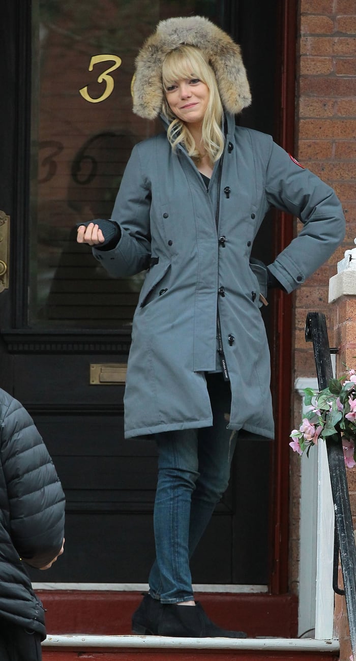 Emma Stone on set filming 'The Amazing Spider-Man 2' in 2013. Photo: Ignat/Bauer-Griffin/Getty Images