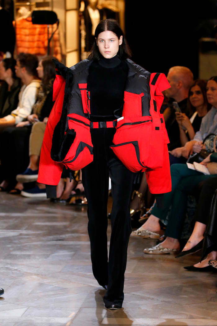The Vetements x Canada Goose runway version for spring 2017. Photo: EstropGetty Images Entertainment