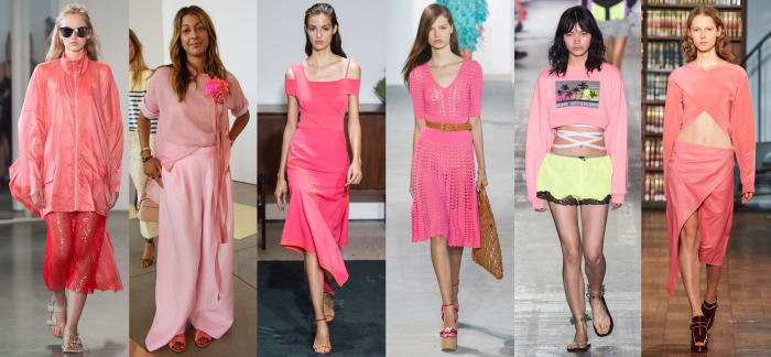 From left to right: Dion Lee, J.Crew, Jason Wu, Michael Kors, Alexander Wang, Sies Marjan. Photos: Imaxtree