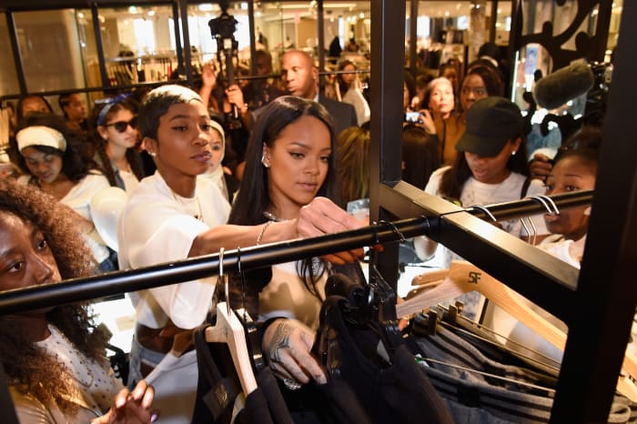 Rihanna celebrates the launch of her collection, Fenty Puma by Rihanna, with Bergdorf Goodman in September. Photo: Kevin Mazur/Getty Images for FENTY PUMA by Rihanna