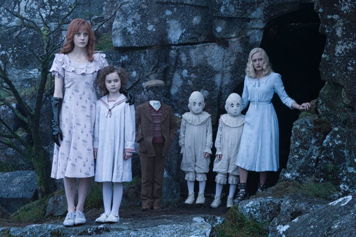 Left to right: Olive (Lauren McCrostie), Bronwyn (Pixie Davies), Millard (Cameron King), the twins (Thomas and Joseph Odwell) and Emma (Ella Purnell). Photo Credit: Jay Maidment