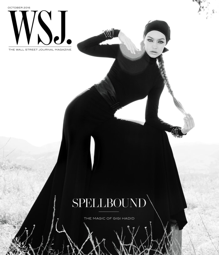 Gigi Hadid wears Brandon Maxwell on the cover of 'WSJ. Magazine,' styled by George Cortina. Photo: Inez & Vinoodh/WSJ. Magazine