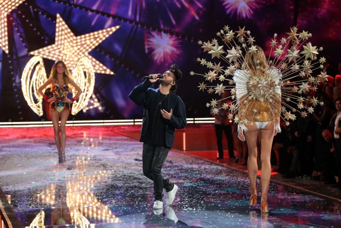 The Weeknd performs at the 2015 Victoria's Secret Fashion Show in New York City. Photo: Taylor Hill/Getty Images