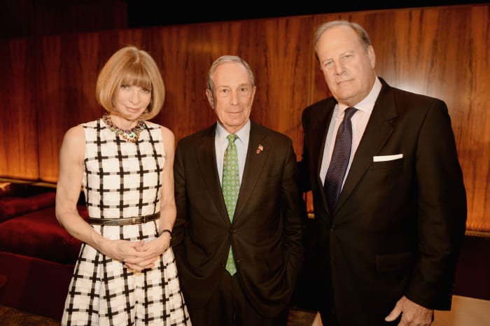 Anna Wintour, Michael Bloomberg and Chuck Townsend in April 2013 in New York City. Photo: Dimitrios Kambouris/Getty Images