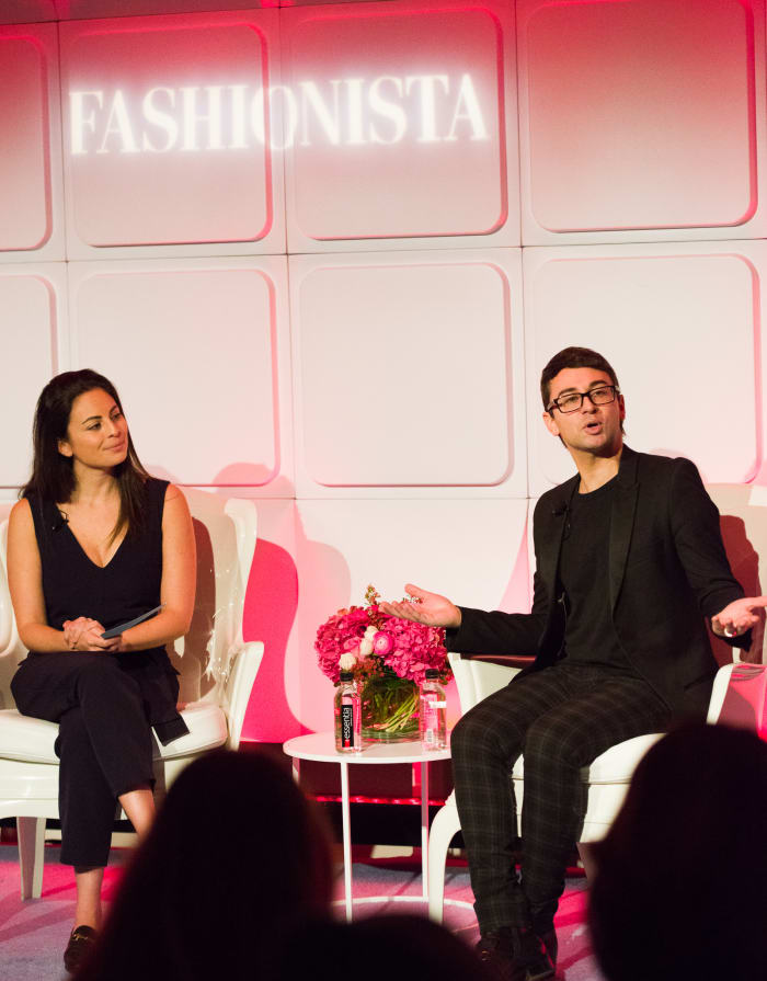 Fashionista Executive Editor Alyssa Vingan Klein and Christian Siriano. Photo: Arnold Soshkin/Fashionista