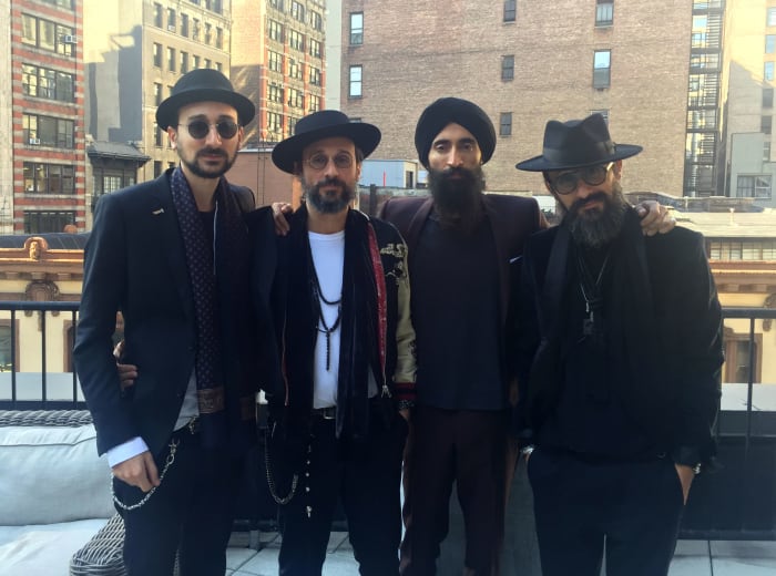 Raphael Elicha, Alexandre Elicha, Waris Ahluwalia and Laurent Elicha at the NoMad hotel. Photo: Dhani's iPhone