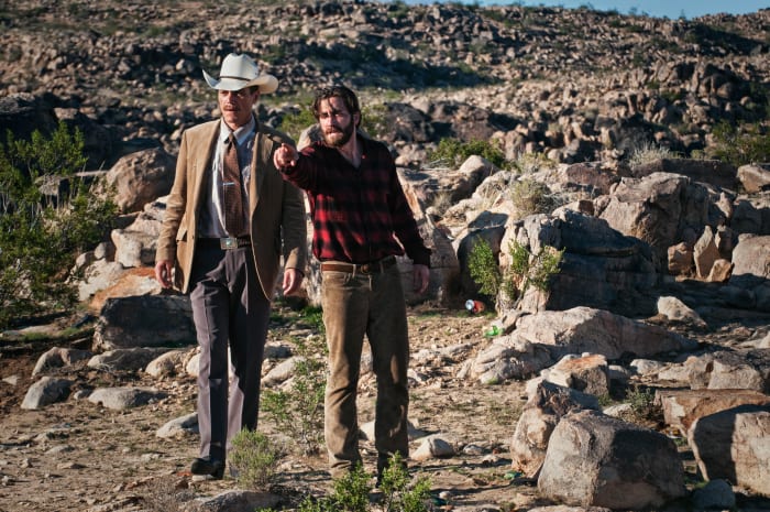 Bobby Andes (Shannon) and Tony (Gyllenhaal) in the story-within-a-story. Photo: Merrick Morton/Focus Features