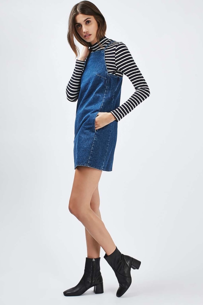 Moto square neck mini dress, $68, available at Topshop