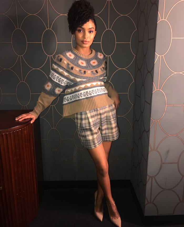 Yara Shahidi in Alberta Ferretti. Photo: @yarashahidi/Instagram
