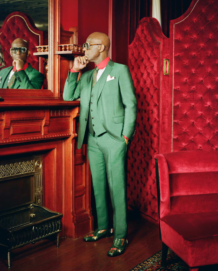 Dapper Dan in his new Harlem atelier. Photo: @dapperdanharlem/Instagram