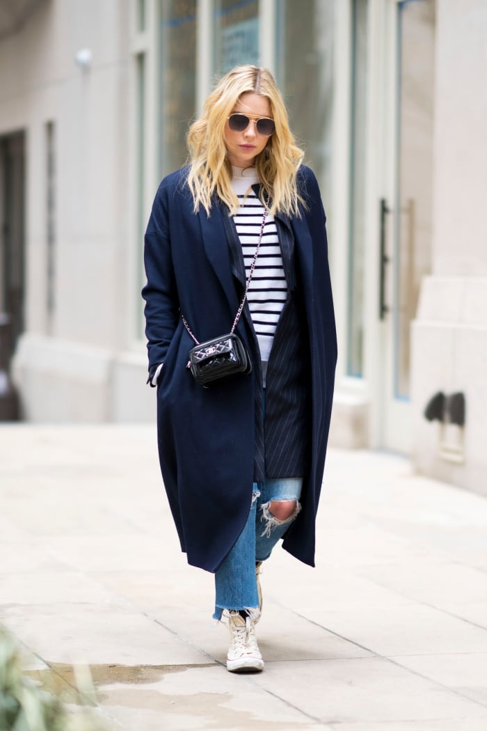 Benson in her Privé Revaux sunnies and carrying her beloved Chanel bag. Photo: Michael Stewart for Privé Revaux