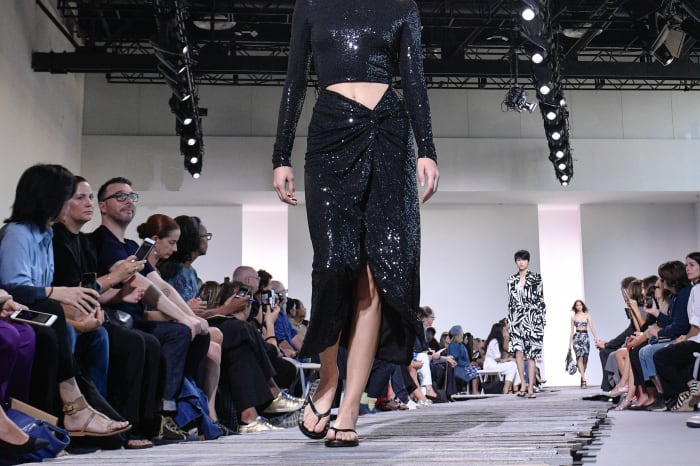 A look from Michael Kors's Spring 2018 runway show during New York Fashion Week. Photo: Peter White/FilmMagic