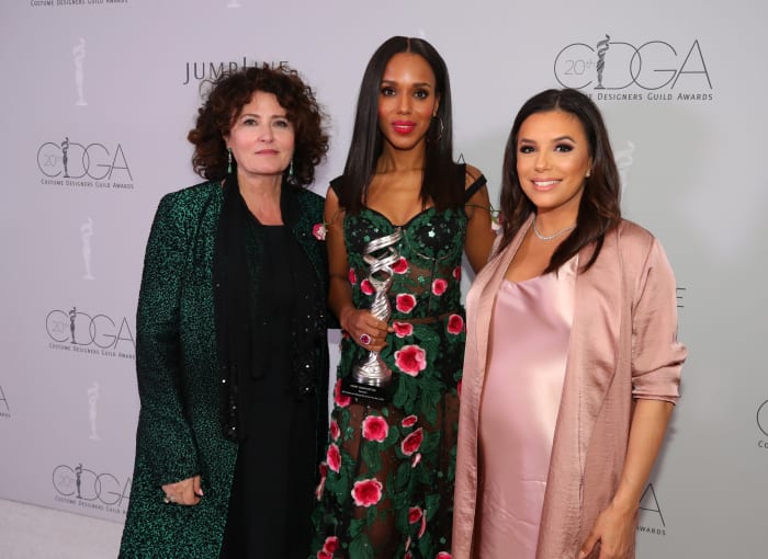 Lyn Paolo, Kerry Washington and Eva Longoria at the 2018 Costume Designers Guild Awards. Photo: Christopher Polk/Getty Images for JumpLine