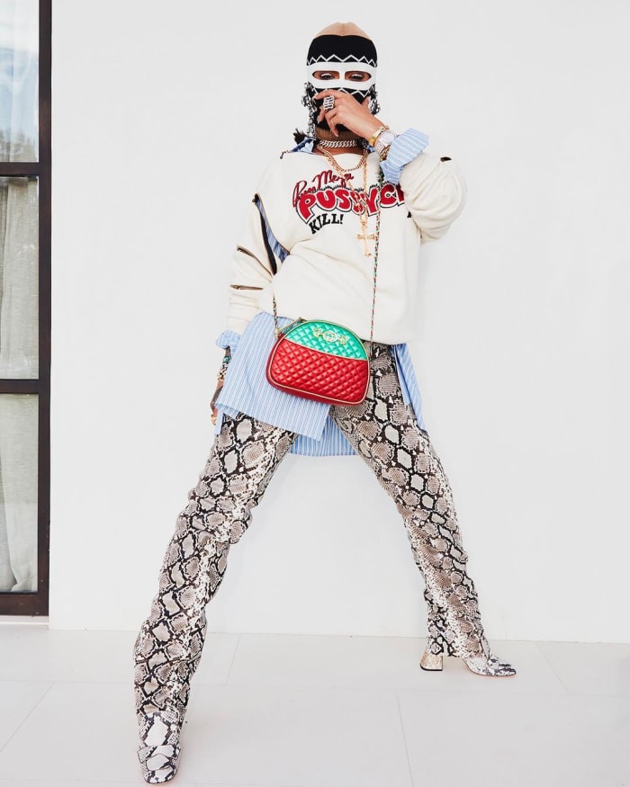 Rihanna in Gucci at Coachella. Photo: @badgalriri/Instagram