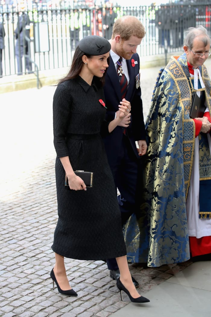 Prince Harry and Meghan Markle attend an Anzac Day Service of Commemoration and Thanksgiving at Westminster Abbey. Photo: Chris Jackson/Getty Images
