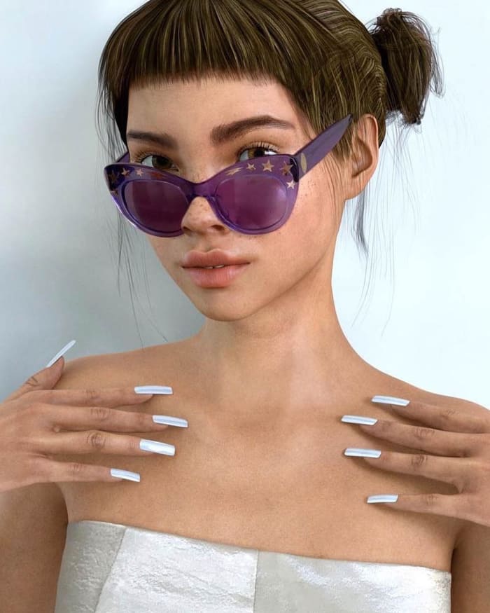 Miquela in Poppy Lissiman. Photo: Instagram/@poppylissiman