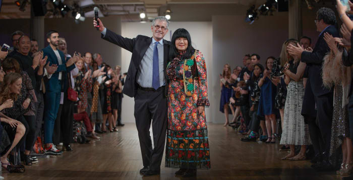 Richard Ellenson, CEO of the Cerebral Palsy Foundation, with designer Anna Sui. Photo: Richard Copier
