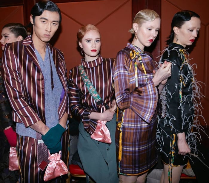 Backstage at Snow Xue Gao's Fall 2018 runway show. Photo: @snowxuegao/Instagram