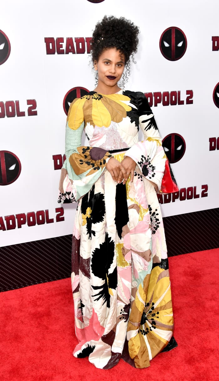 Zazie Beetz in Valentino at the "Deadpool 2" screening in New York City. Photo: Michael Loccisano/Getty Images