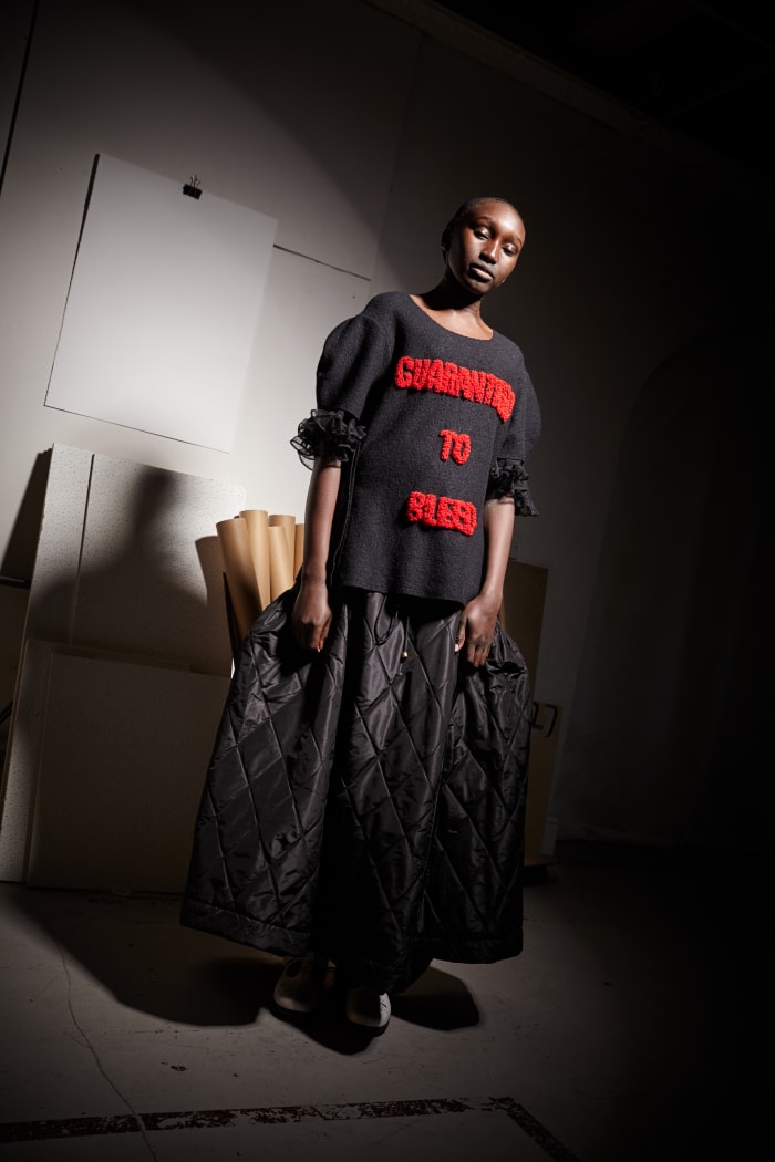 A look from Natalie B. Coleman's Fall 2018 collection, showcased during the WearingIrish trade show. Photo: Courtesy of Natalie B. Coleman