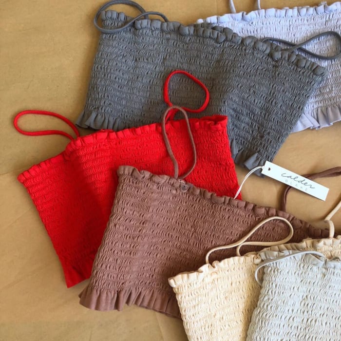 Calder Blake Sade bralette, $48, available at Calder Blake. Photo: @calderblake/Instagram