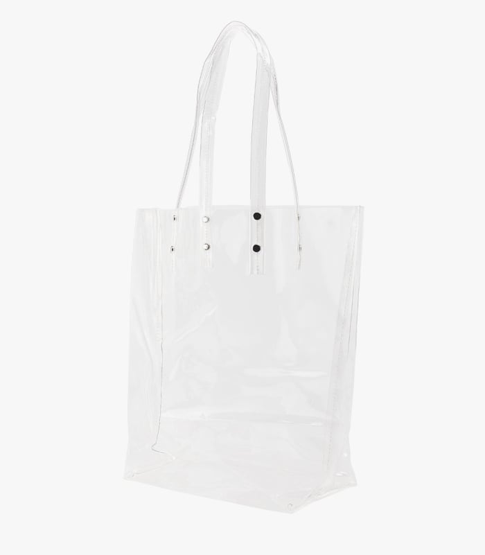 Genuine People Transparent PVC Tote, $60, available here.