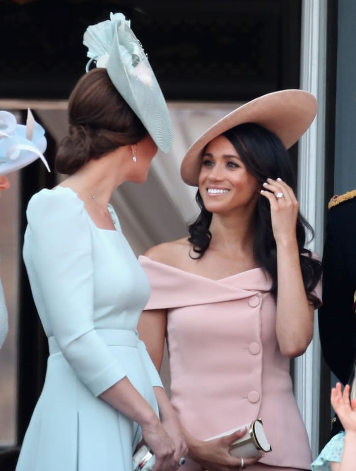 Meghan, Duchess of Sussex and Catherine, Duchess of Cambridge during Trooping The Colour in London. Photo: Chris Jackson/Getty Images