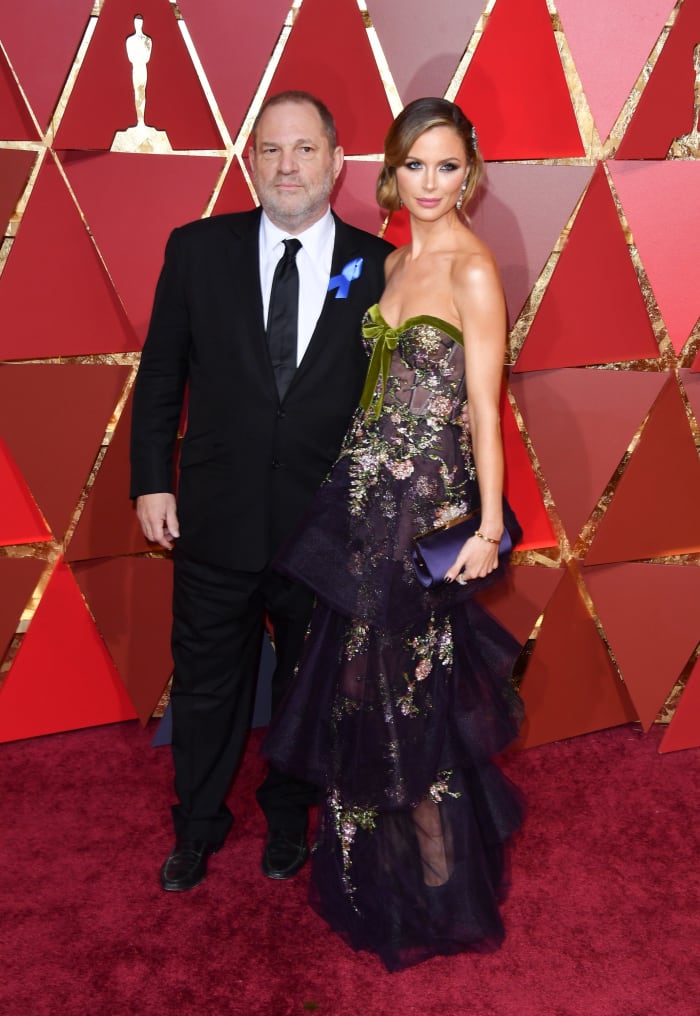 Harvey Weinstein and designer Georgina Chapman at 2017 Academy Awards. Photo: George Pimentel/FilmMagic