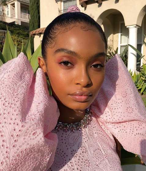 Shahidi before "Marie Claire"'s 2018 Fresh Faces event. Photo: @emilychengmakeup/Instagram
