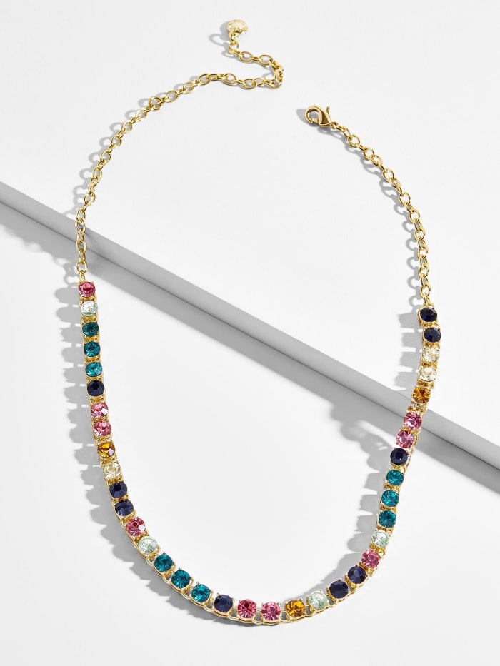 BaubleBar Nova tennis necklace, $58, available here.