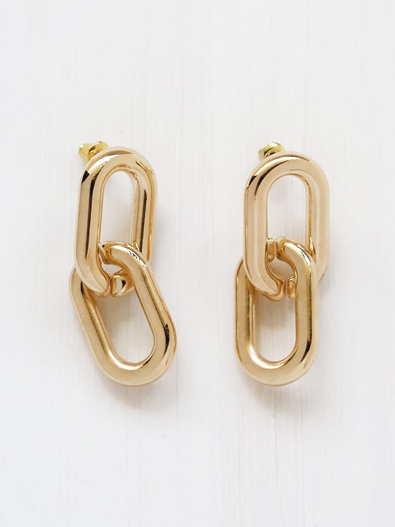 Common Muse Greta Chain Earrings in Gold, $31.33, available here.