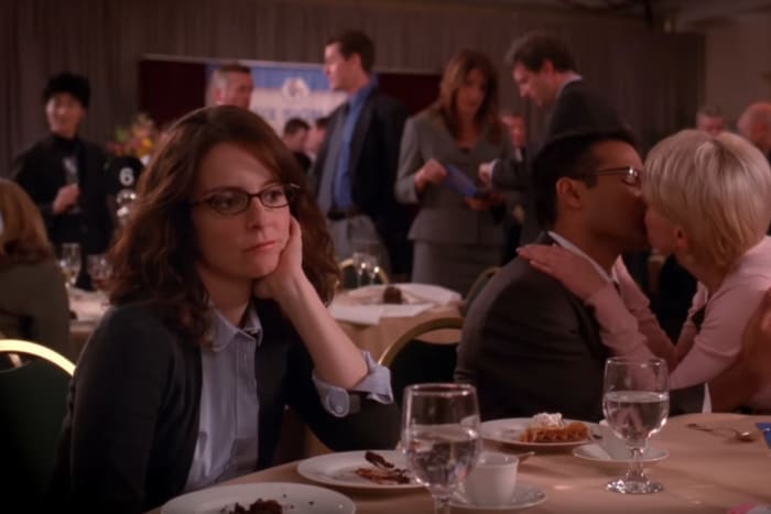 "30 Rock"'s Liz Lemon, in Season 3, Episode 9, "Retreat to Move Forward." Screengrab: YouTube