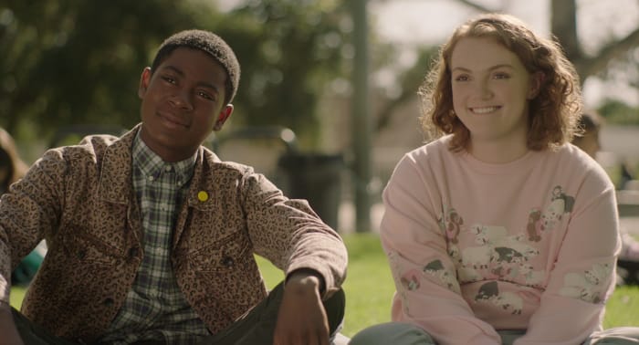 Dan (R.J. Cyler) and Sierra Burgess (Shannon Purser) in their signature looks. Photo: Courtesy of Netflix