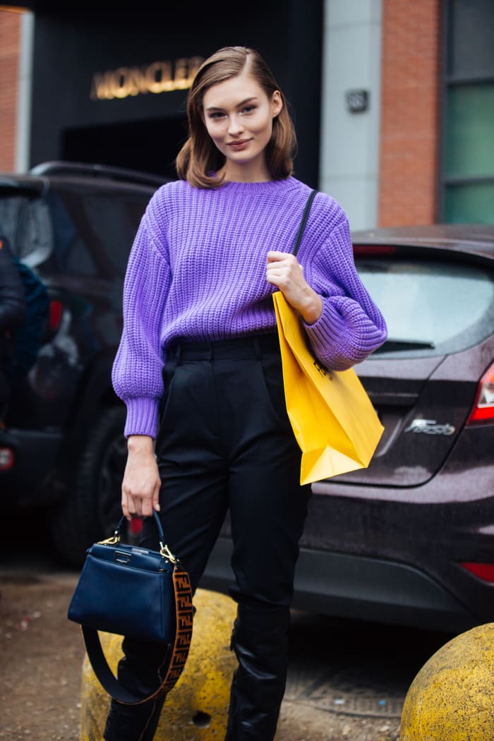 Grace Elizabeth after Fendi's Fall 2018 show during Milan Fashion Week. Photo: Melodie Jeng/Getty Images
